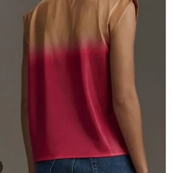 Anthropologie Rose Ombre Muscle Tee - Picture 2 of 9